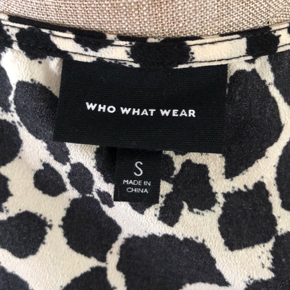 Who What Wear Animal Print Ruffle Trim Dress - Picture 9 of 13